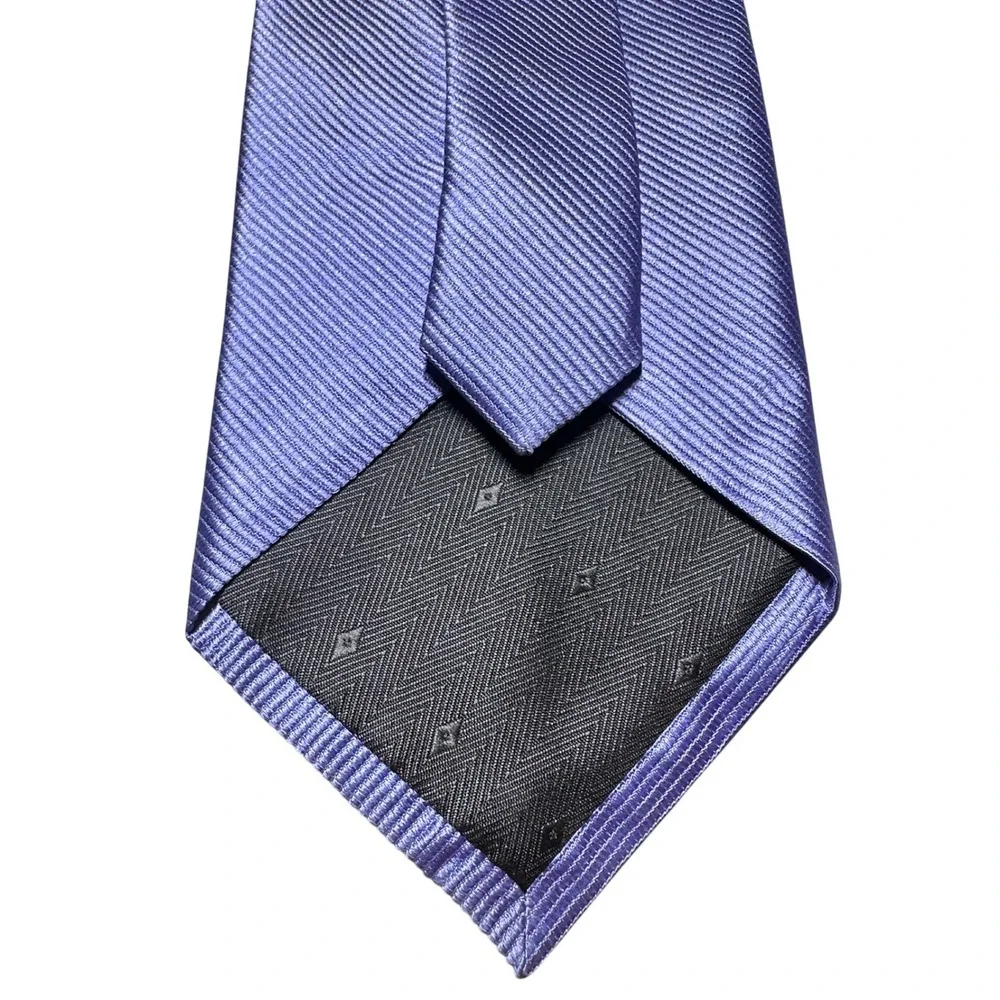 Bachrach Mens Purple Ribbed 100% Silk‎ Handmade Necktie NWT